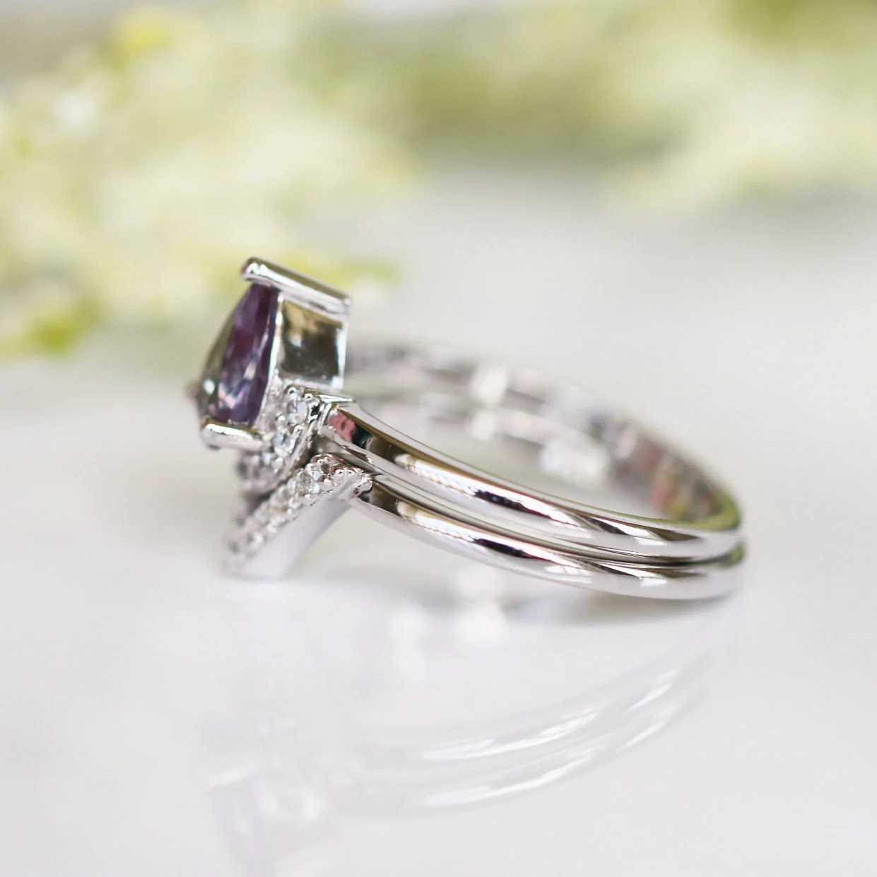 Aria Alexandrite Ring Set- Sterling Silver - Image 8