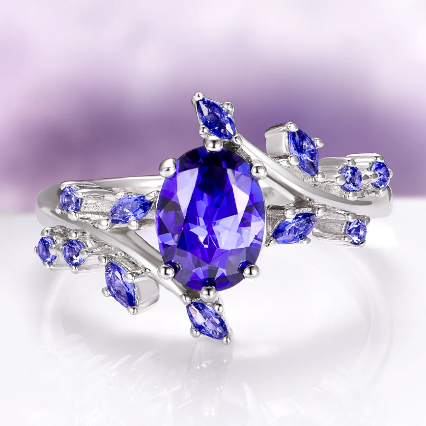 Galaxy Orion Nebula™ & Sapphire Couples Ring Set - Image 3