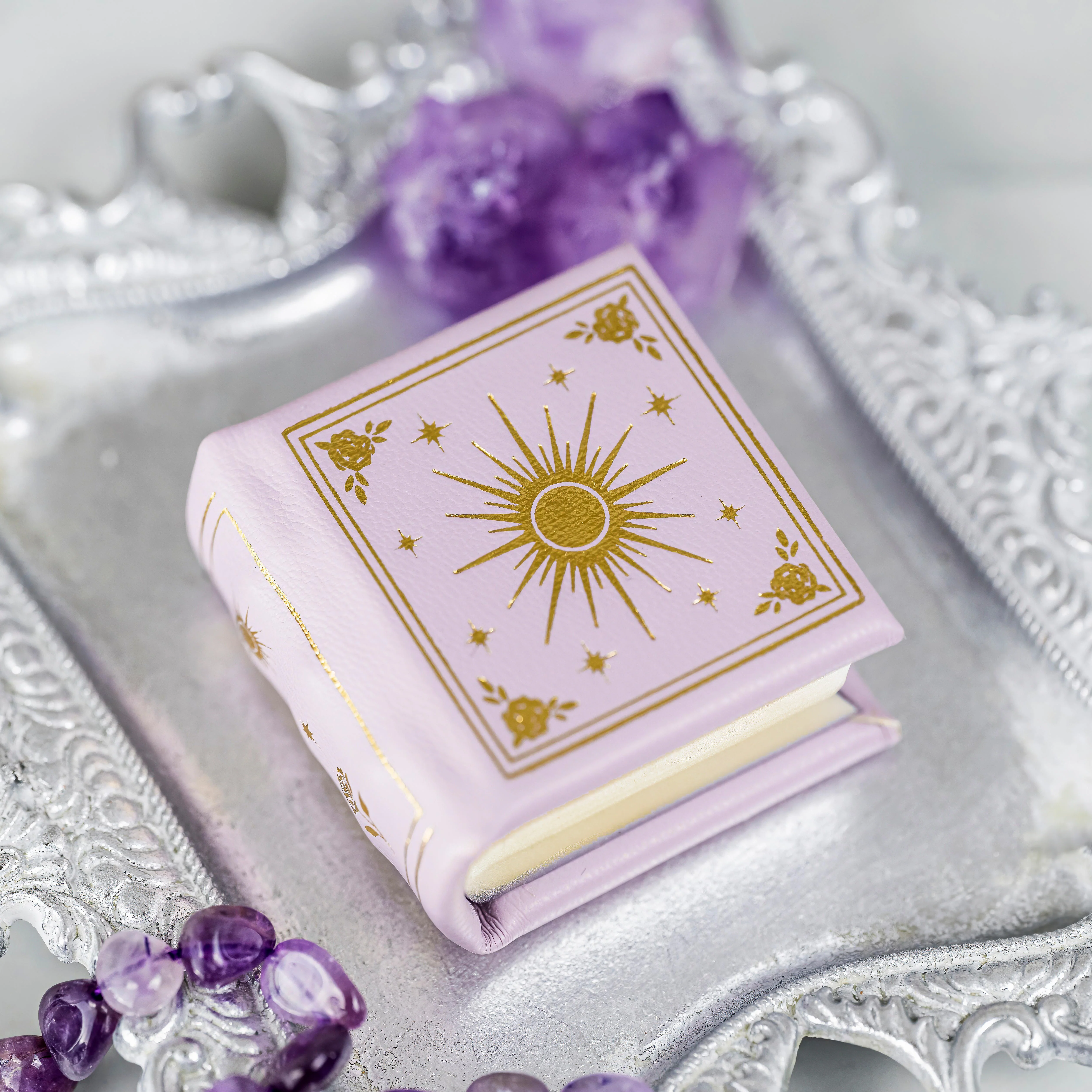 Dawn Court Leather Book Ring Box - Rose Glow Edition (Small) - Image 9