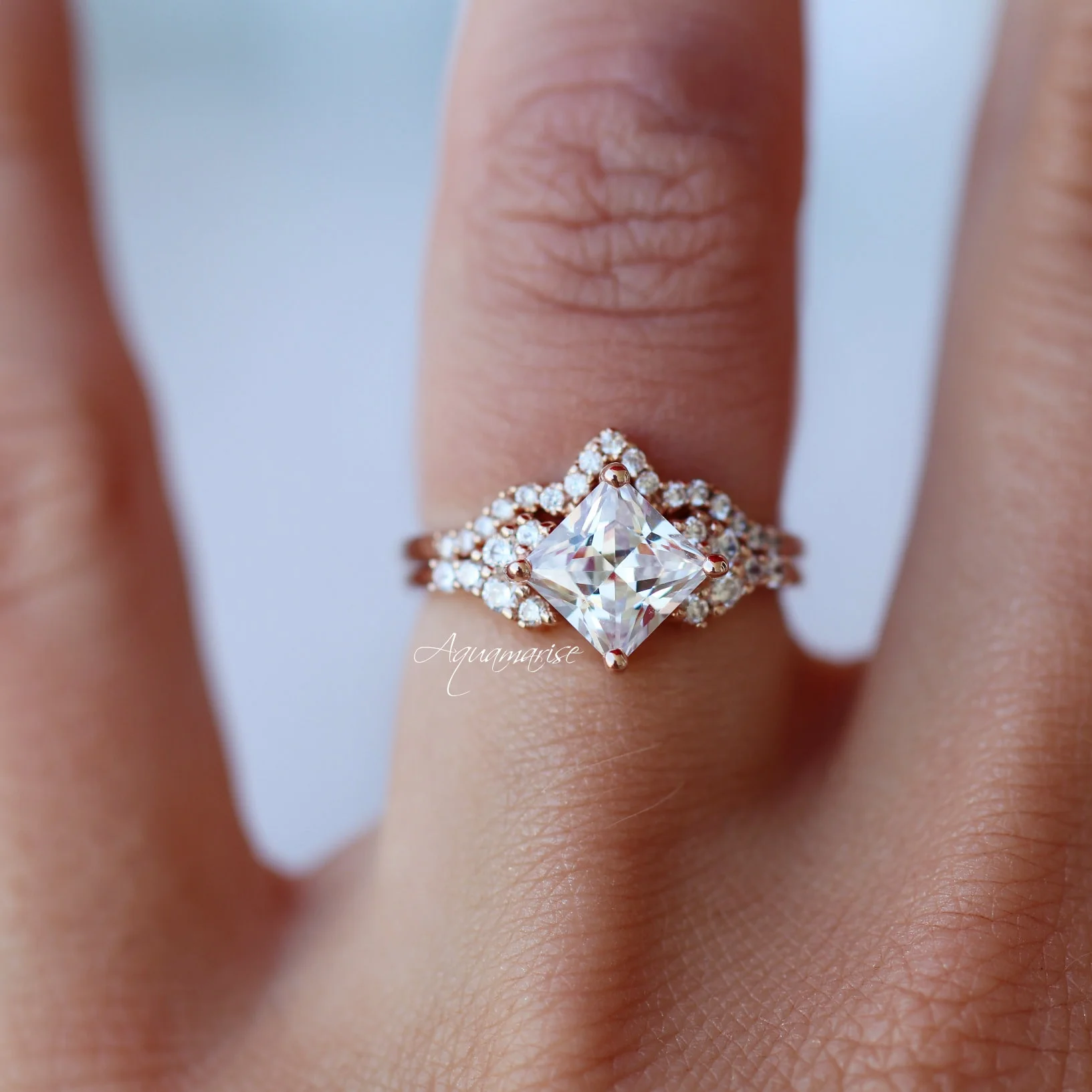 Ellie Lab-Grown Diamond Engagement Ring in Solid 14K Rose Gold (IGI Certified) - Image 5