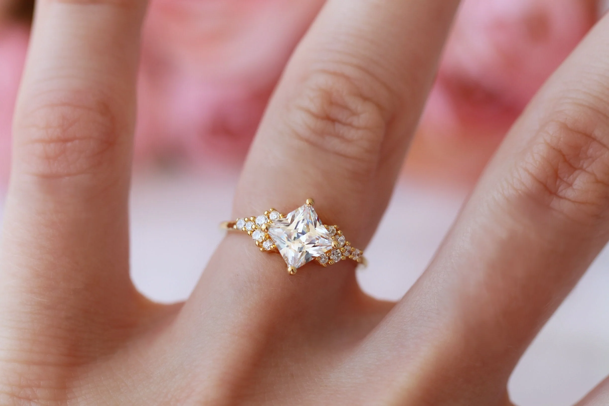 Ellie Lab-Grown Diamond Engagement Ring in Solid 14K Yellow Gold (IGI Certified) - Image 5