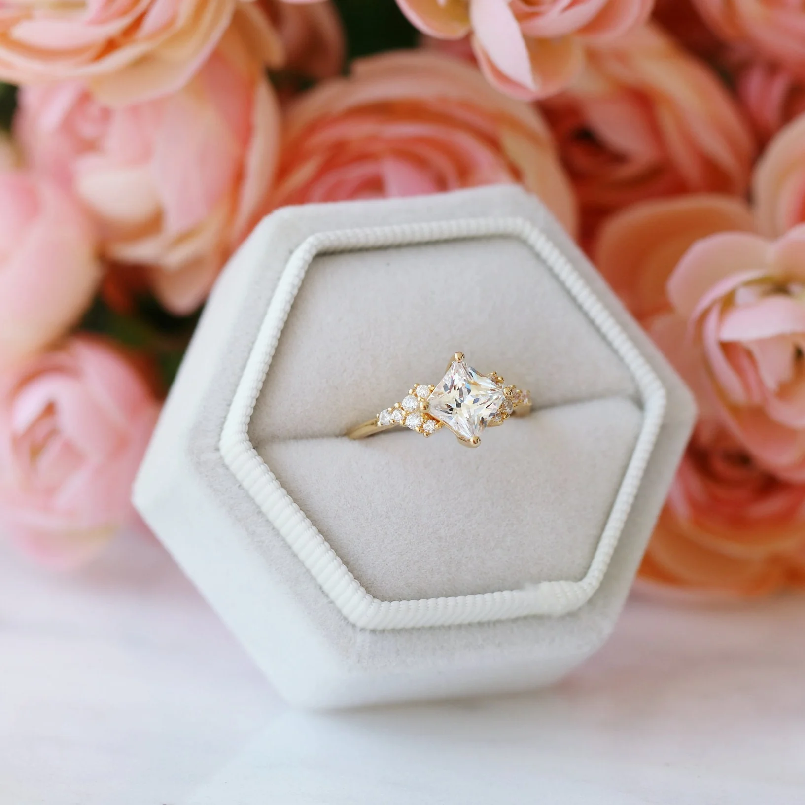 Ellie Lab-Grown Diamond Engagement Ring in Solid 14K Yellow Gold (IGI Certified) - Image 6