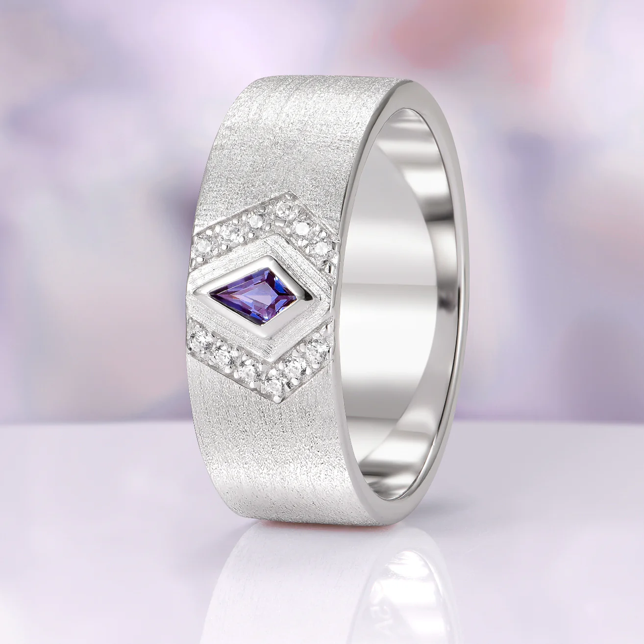 Elowen Alexandrite Couples Ring Set - Image 6