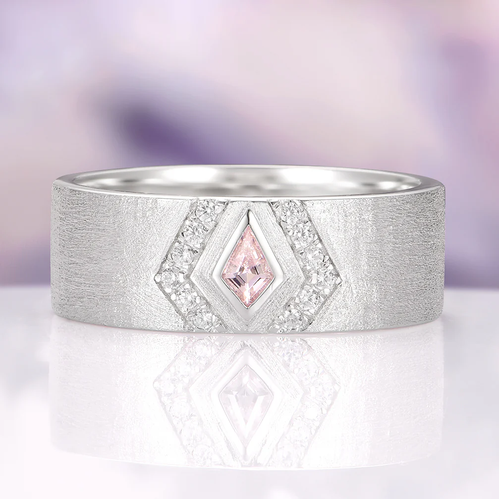 Elowen Morganite Couples Ring Set - Image 4