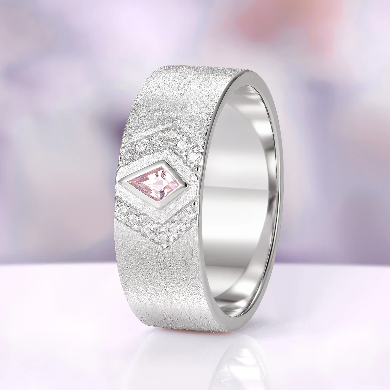 Elowen Morganite Couples Ring Set - Image 6