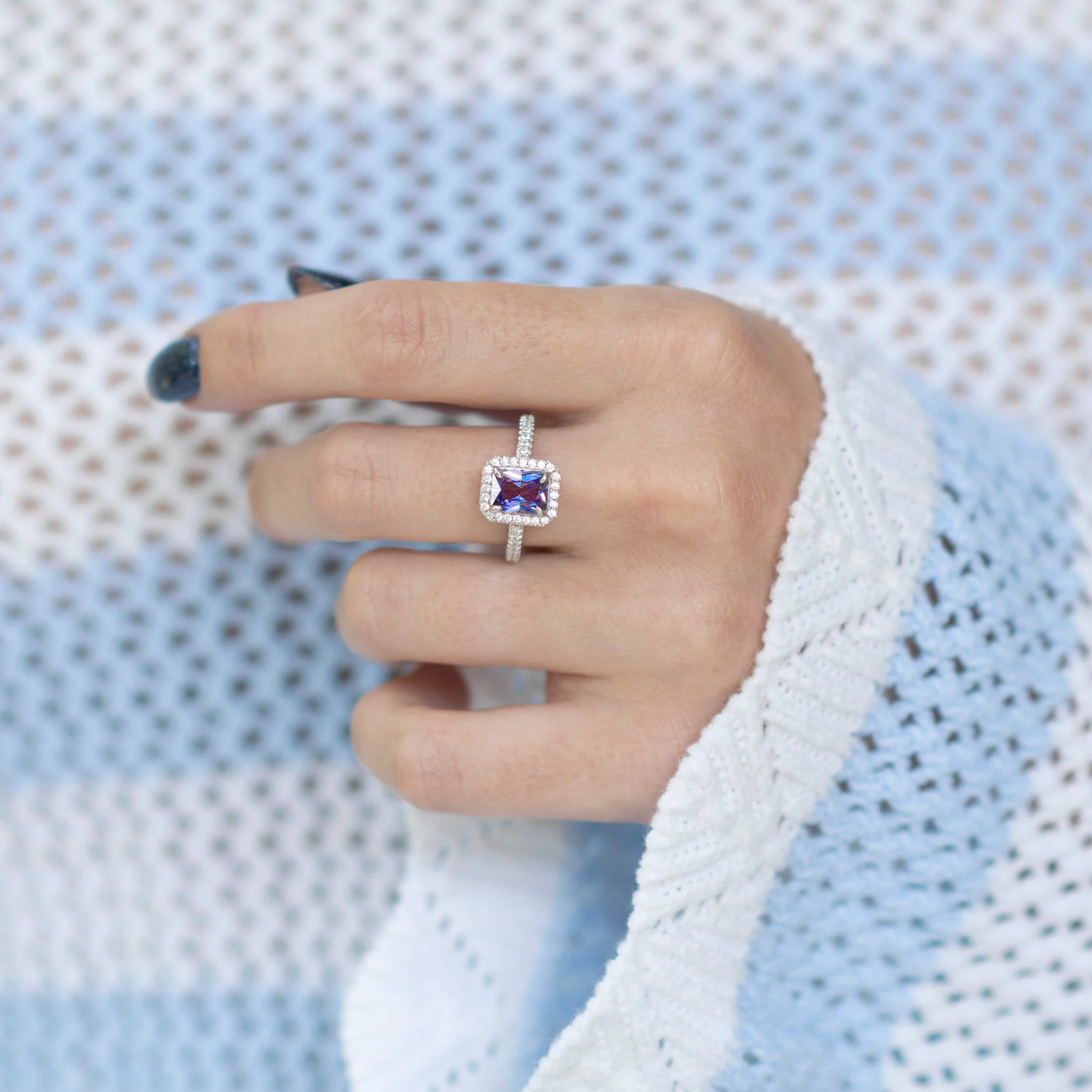 Rae Alexandrite Ring- Sterling Silver - Image 3