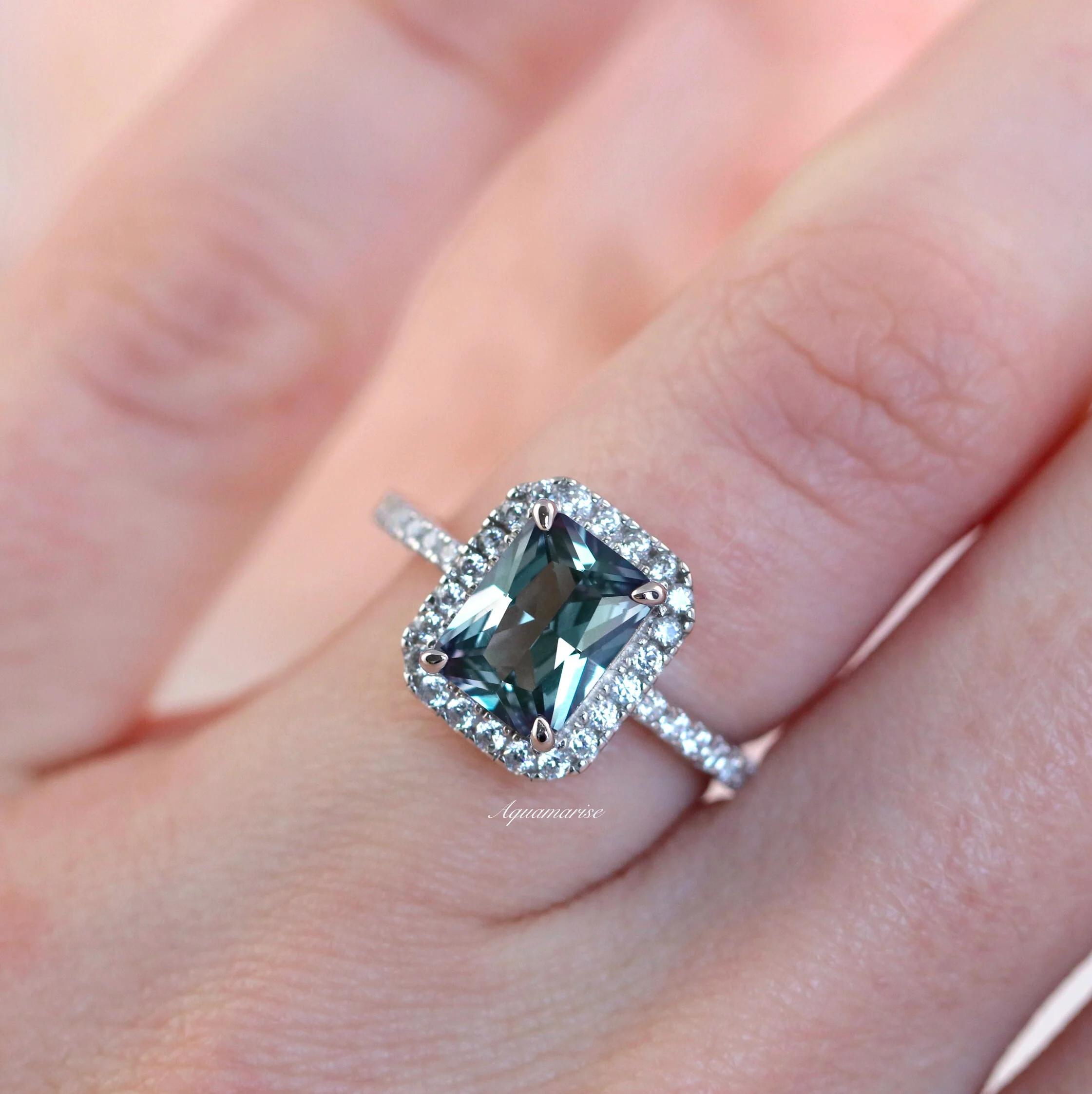 Rae Alexandrite Ring- Sterling Silver - Image 5