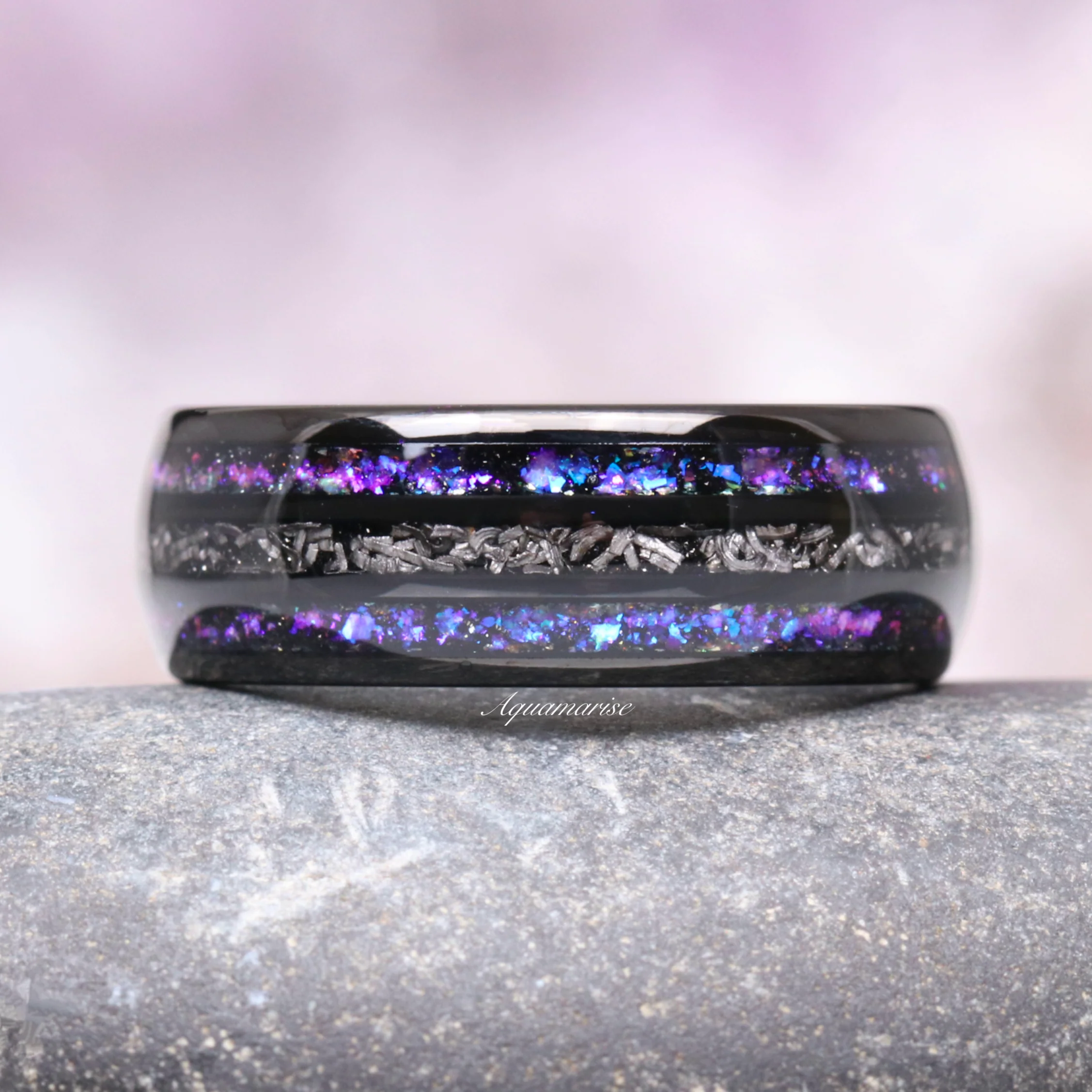 Faye Galaxy Orion Nebula™ & Sapphire Couples Ring Set - Image 4