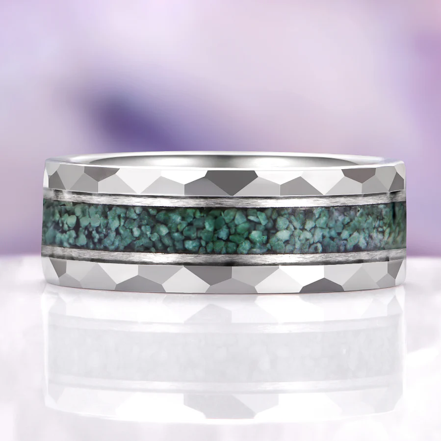 Faye Green Moss Agate Couples Ring Set - Image 4