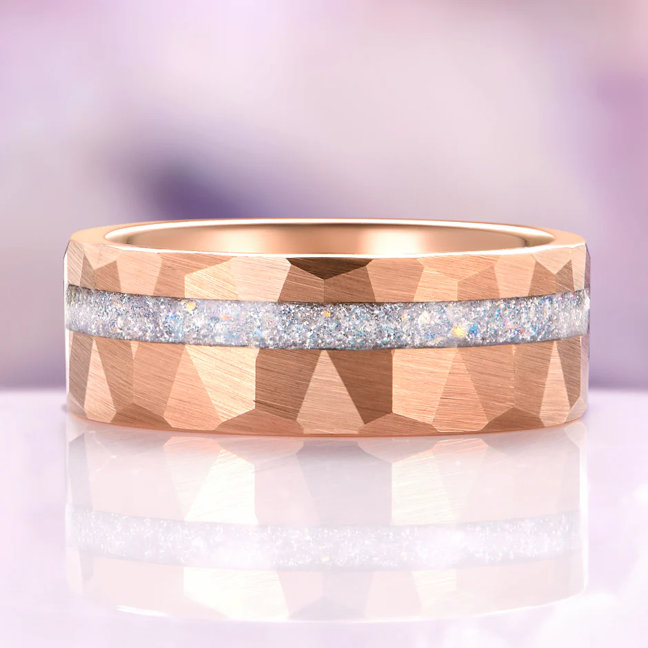 Galaxy Rainbow Moonstone Couples Ring Set - Image 6