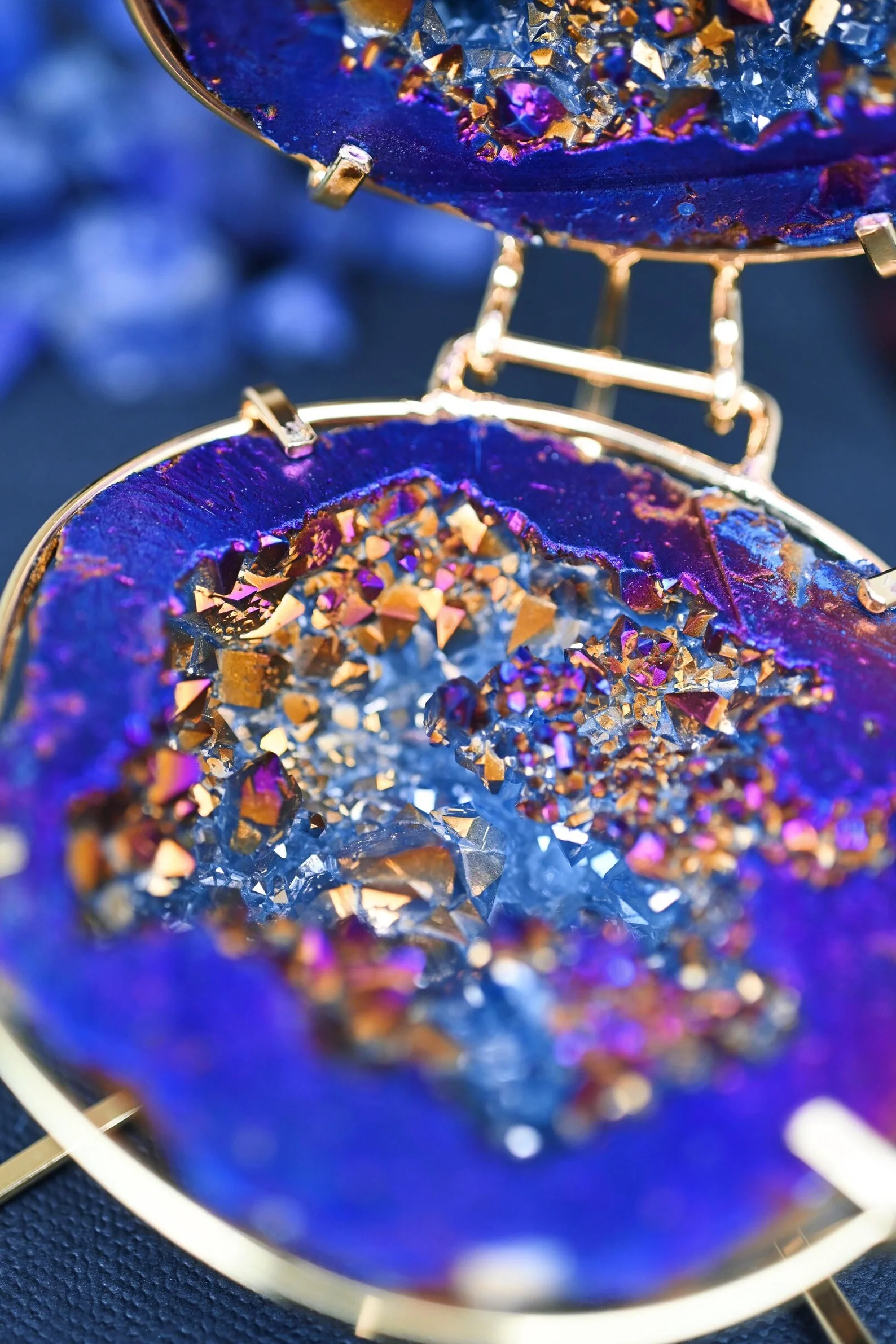 Geode Ring Box - Crystal Engagement Ring Holder for Proposal or Keepsake - Image 4