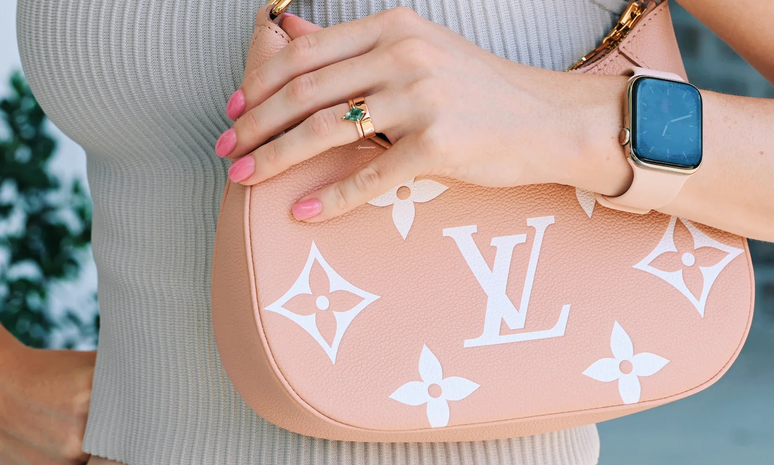 Kite Cut Green Moss Agate Couples Ring Set - Image 3