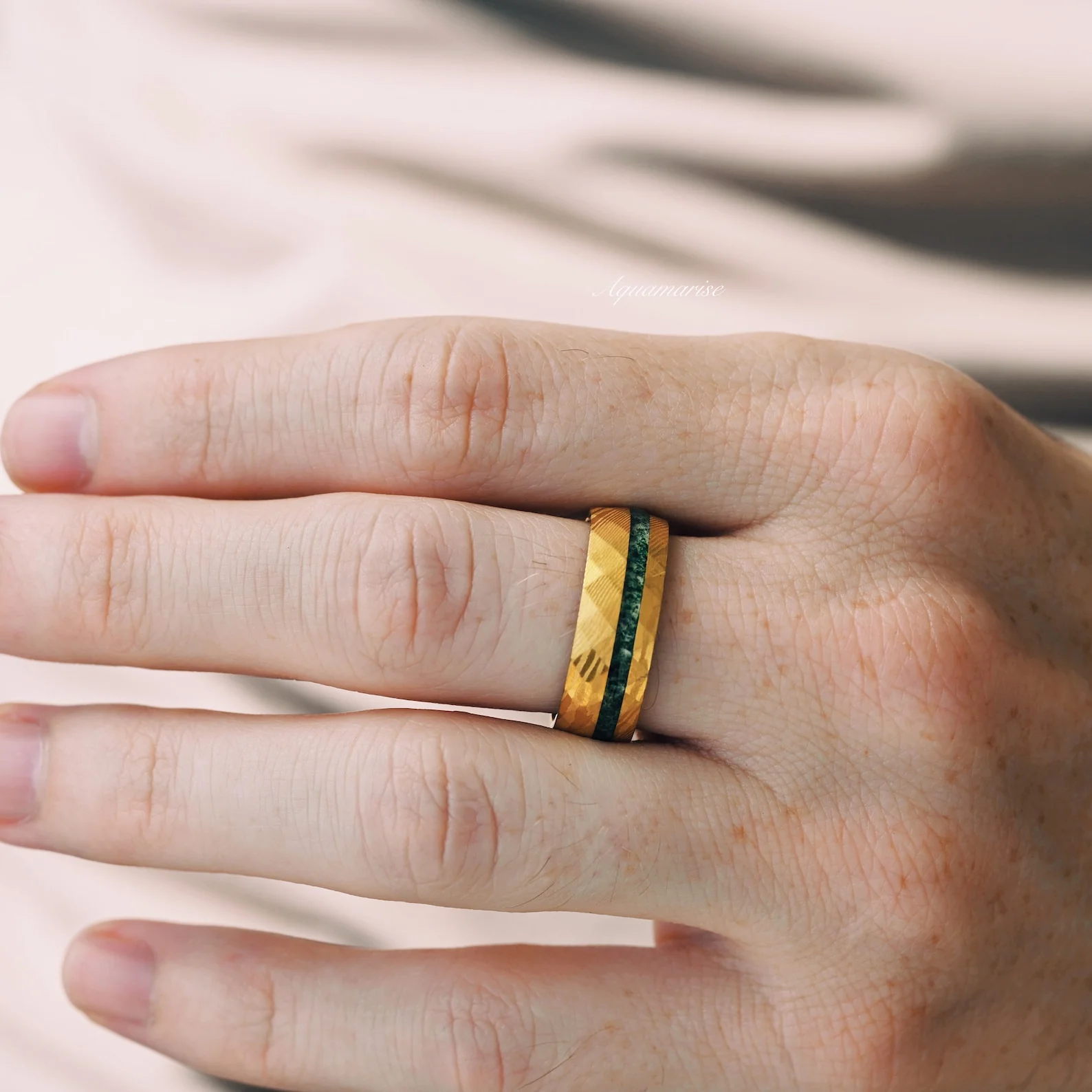 Skye Kite® Green Moss Agate Couples Ring Set - Image 5