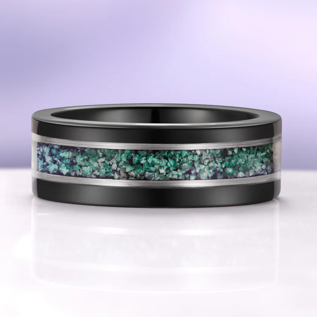 Skye Kite® Green Moss Agate Couples Ring Set - Image 9