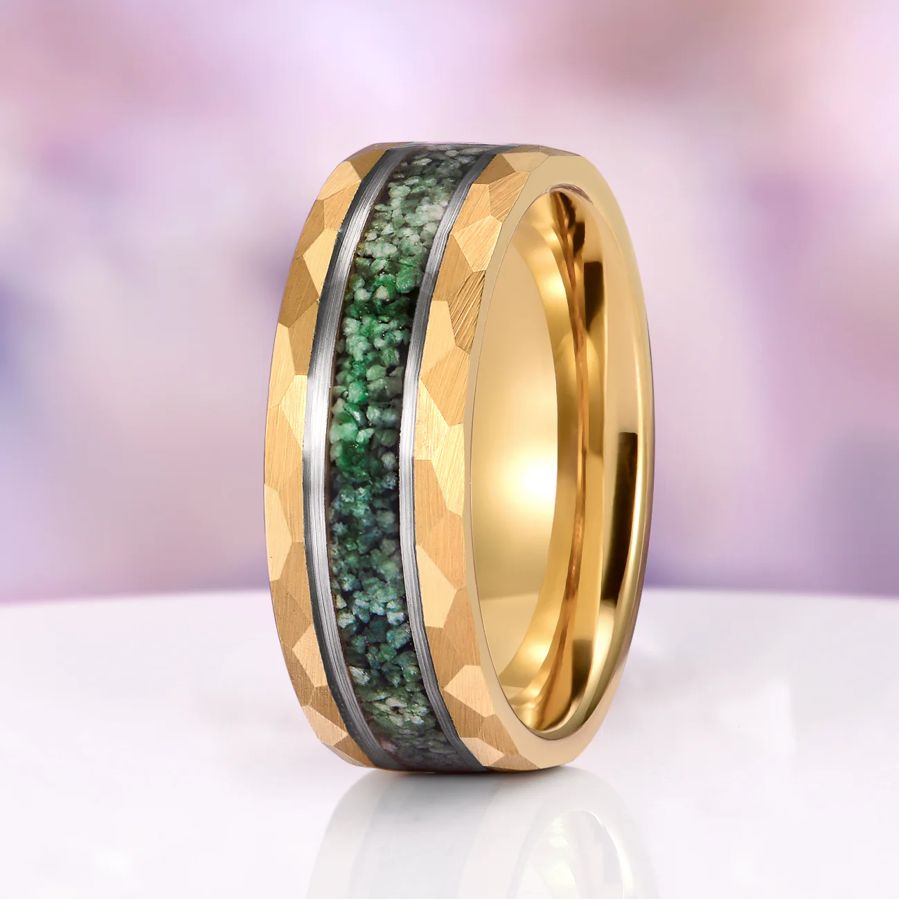 Skye Kite® Green Moss Agate Couples Ring Set - Image 4