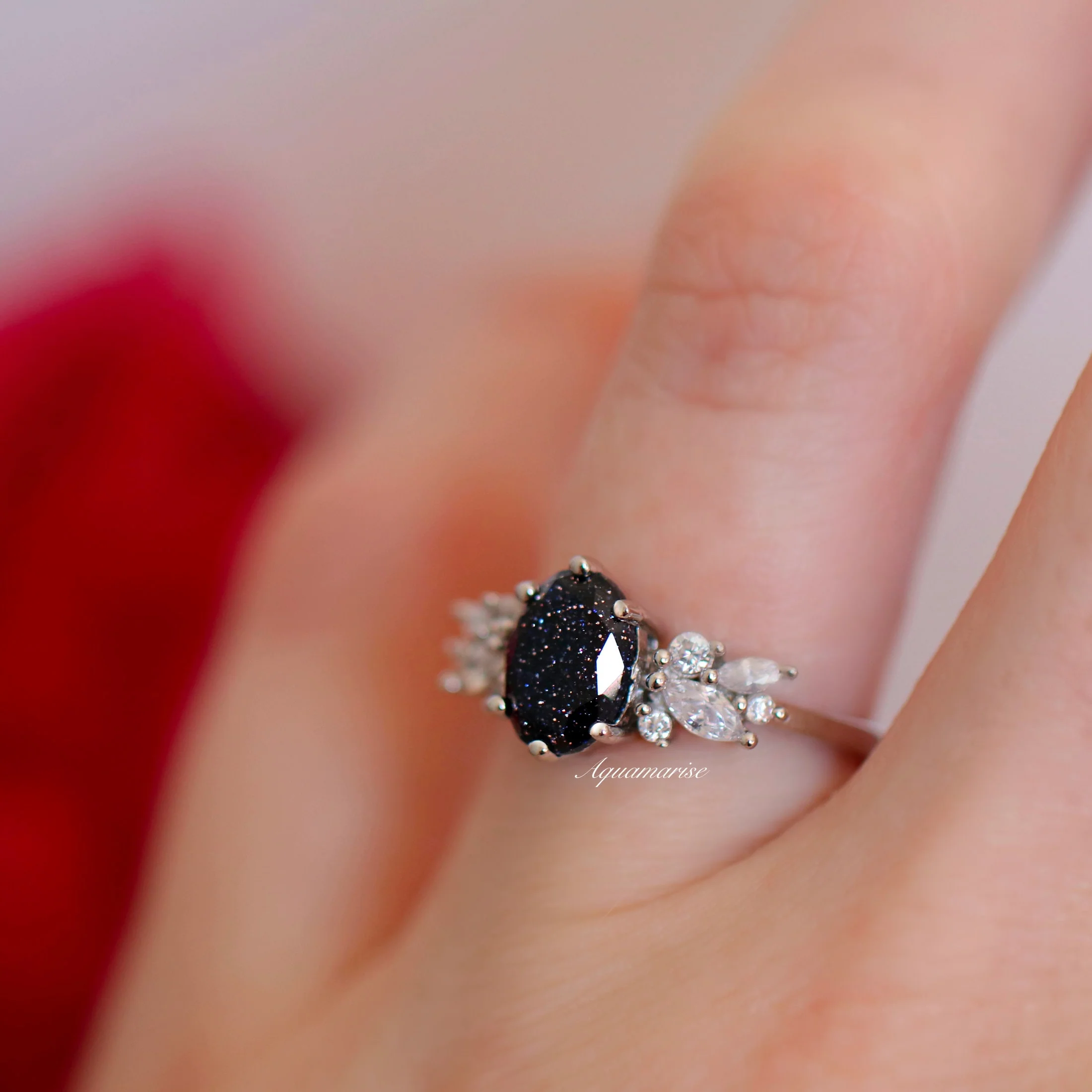 Lily Starry Night Court Ring in Sterling Silver - Image 3