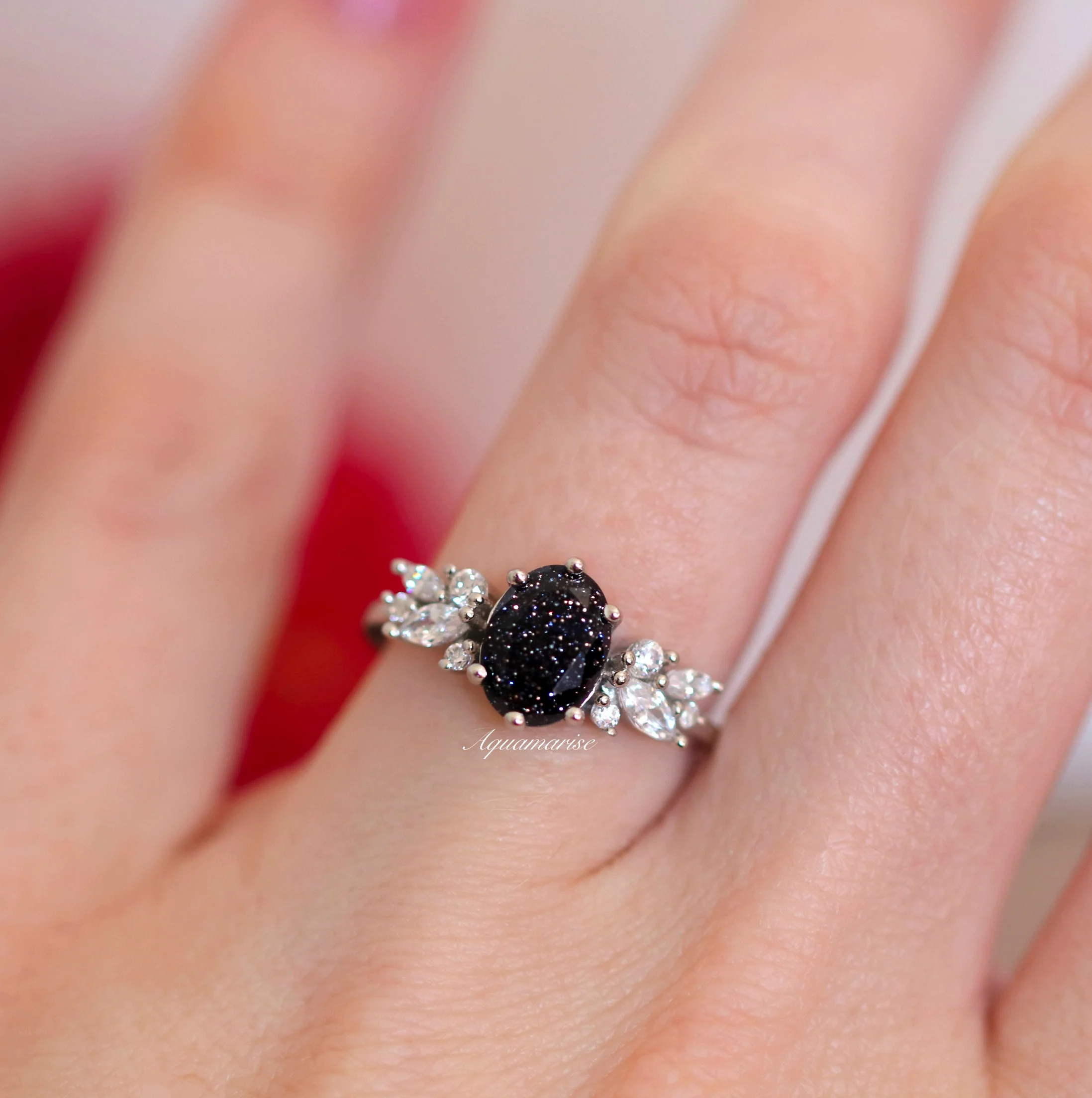 Lily Starry Night Court Ring in Sterling Silver - Image 4