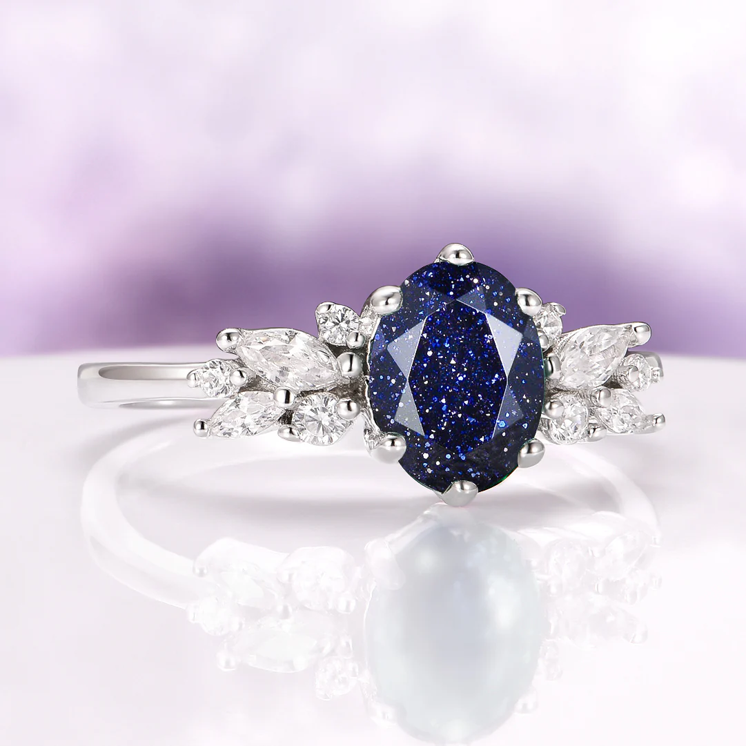 Lily Starry Night Court Ring in Sterling Silver - Image 5