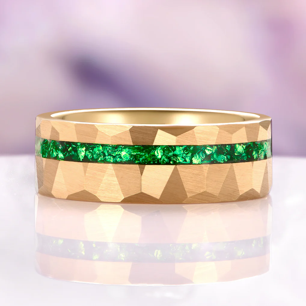 Victoria Vintage Emerald Couples Ring Set - Image 8