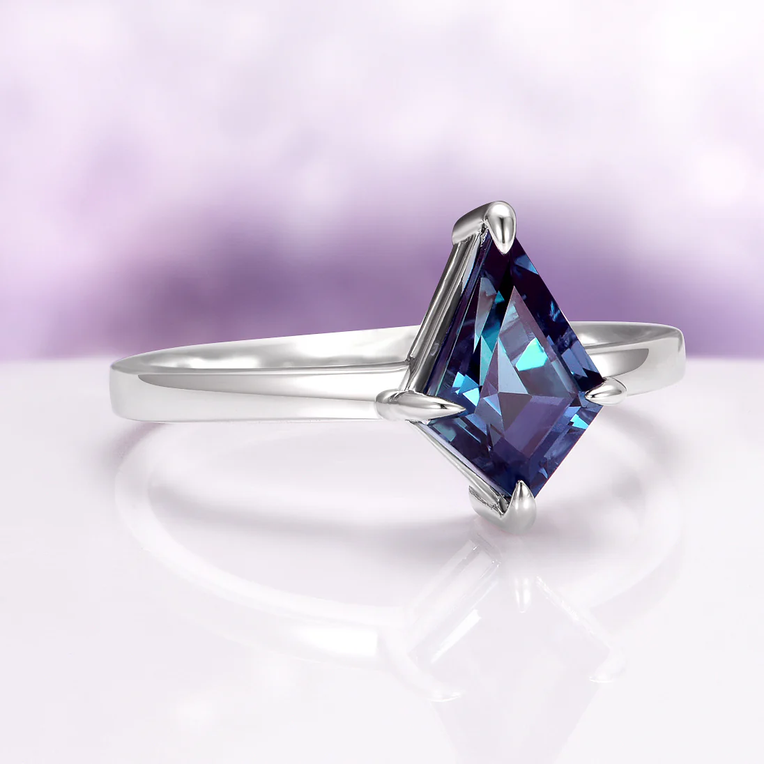 Kite Alexandrite Couples Ring Set - Image 6