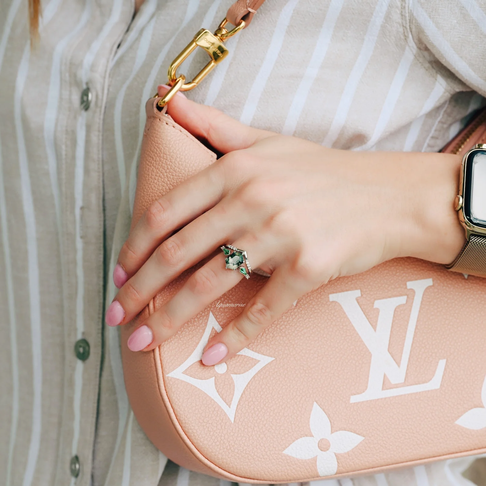 Northern Lights Woodland Couples Ring Set - Image 5