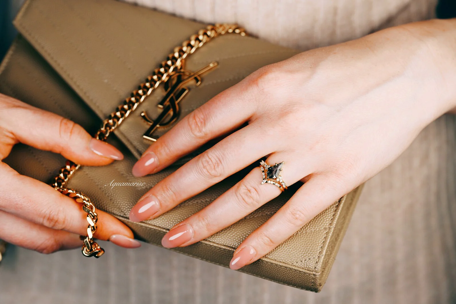 Skye Kite® Galaxy Herkimer Diamond & Meteorite Couples Ring Set - Image 7