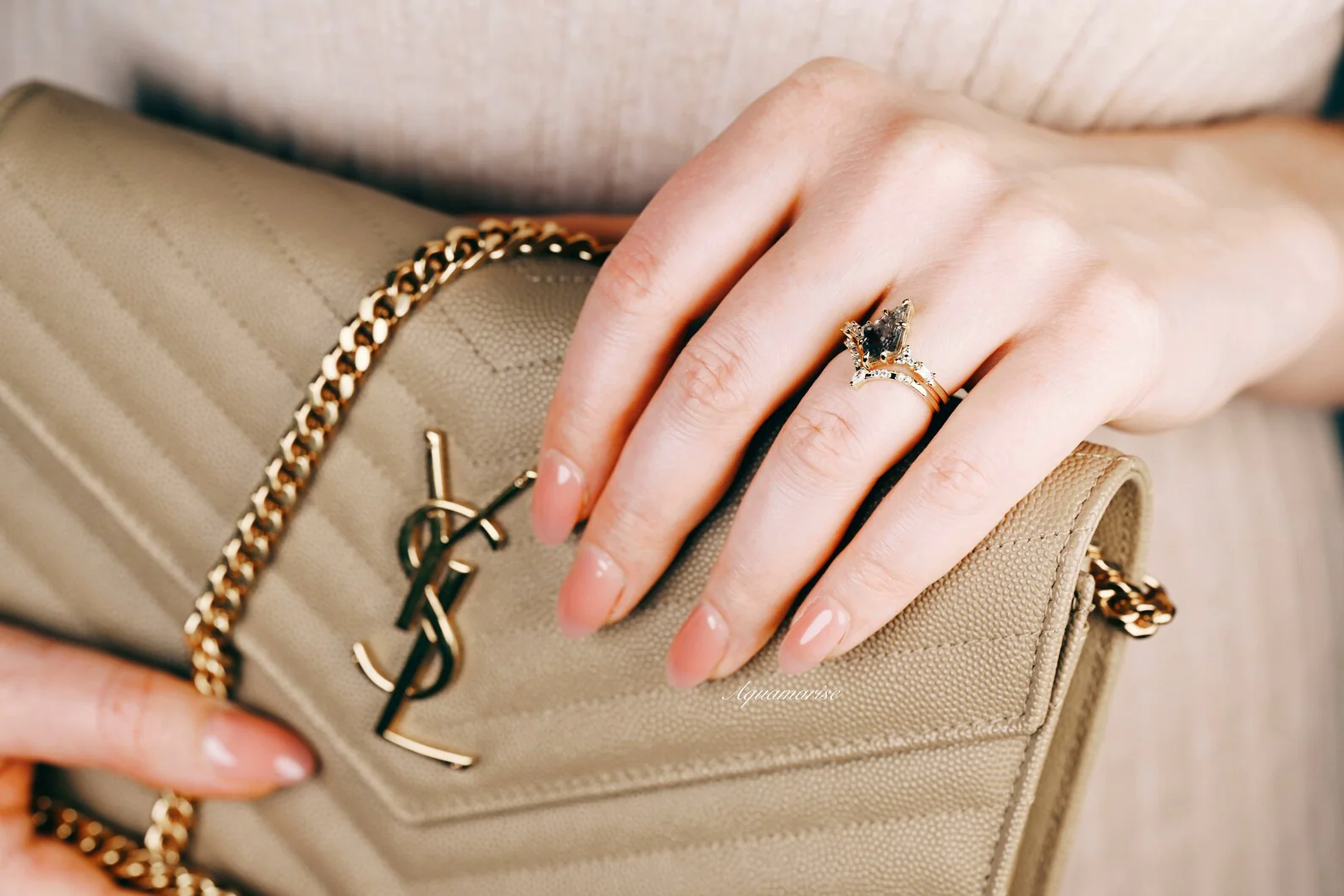 Skye Kite® Galaxy Herkimer Diamond & Meteorite Couples Ring Set - Image 6