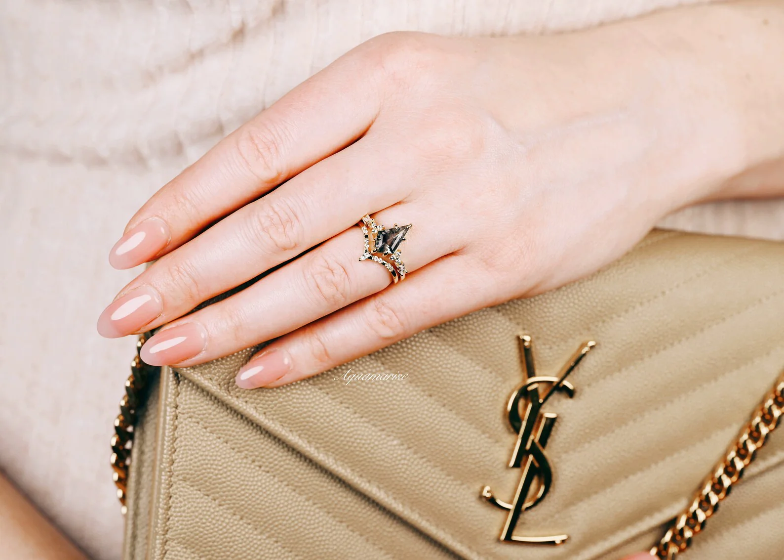 Skye Kite® Galaxy Herkimer Diamond & Meteorite Couples Ring Set - Image 4