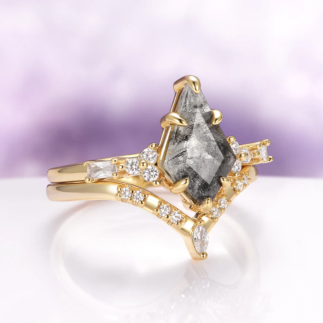 Skye Kite® Galaxy Herkimer Diamond & Meteorite Couples Ring Set - Image 12