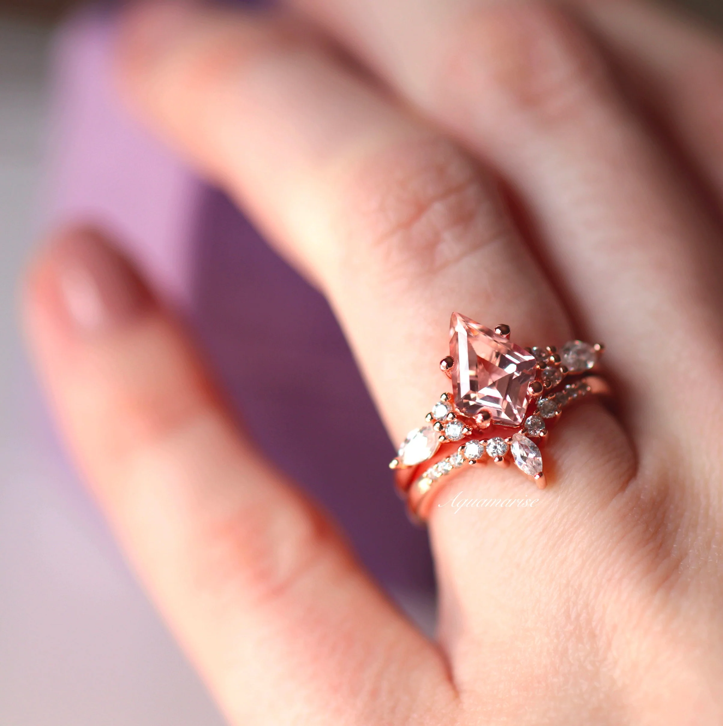 Skye Kite® Morganite Ring Set in 14K Rose Gold Vermeil - Image 3