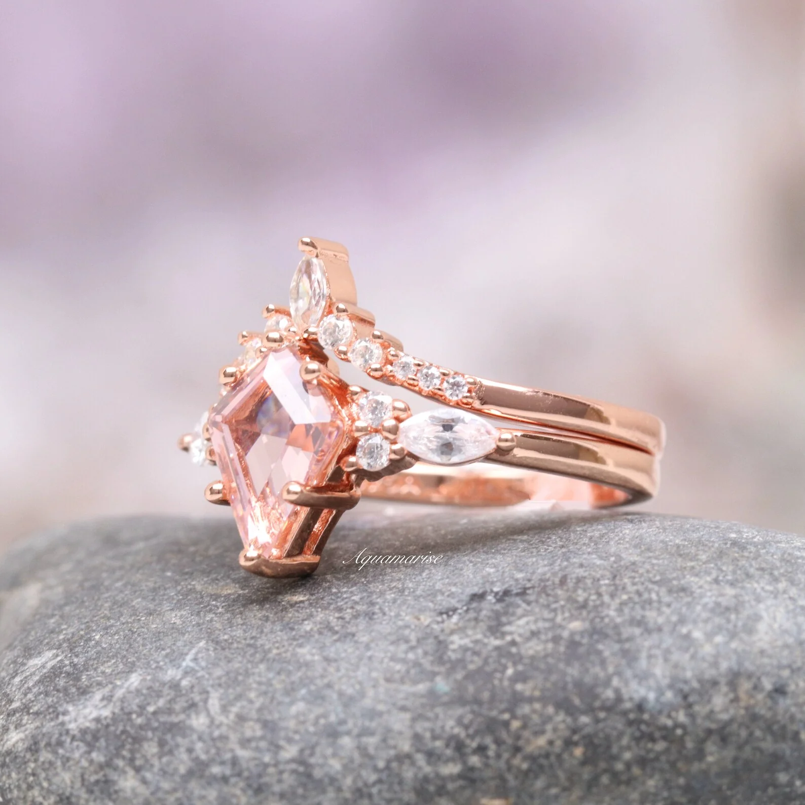 Skye Kite® Morganite Ring Set in 14K Rose Gold Vermeil - Image 4
