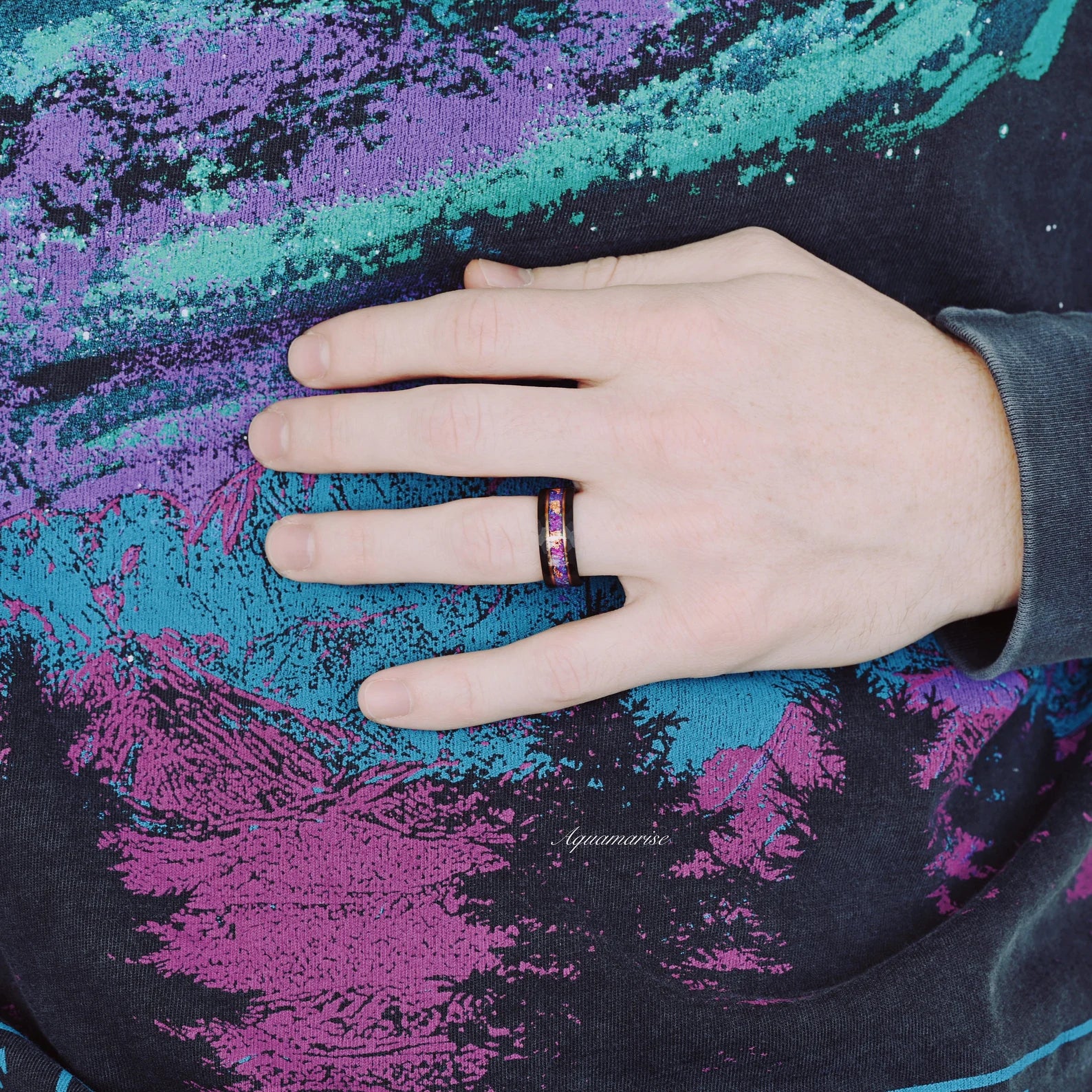 Skye Kite® Purple Fire Opal Couples Ring Set - Image 8