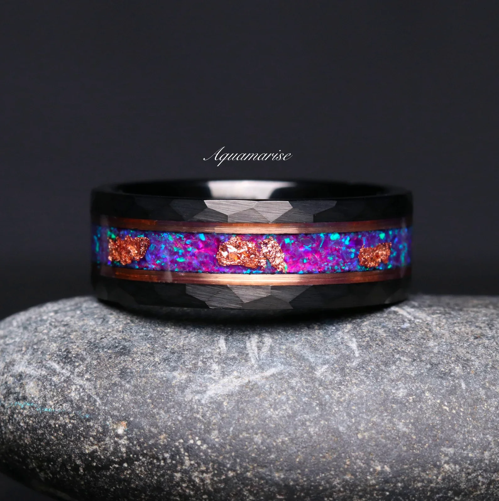 Skye Kite® Purple Fire Opal Couples Ring Set - Image 9