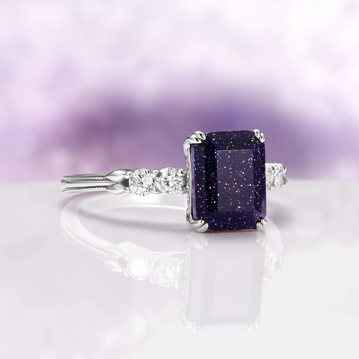 Starry Night Couples Ring Set- Night Court Inspired - Image 6