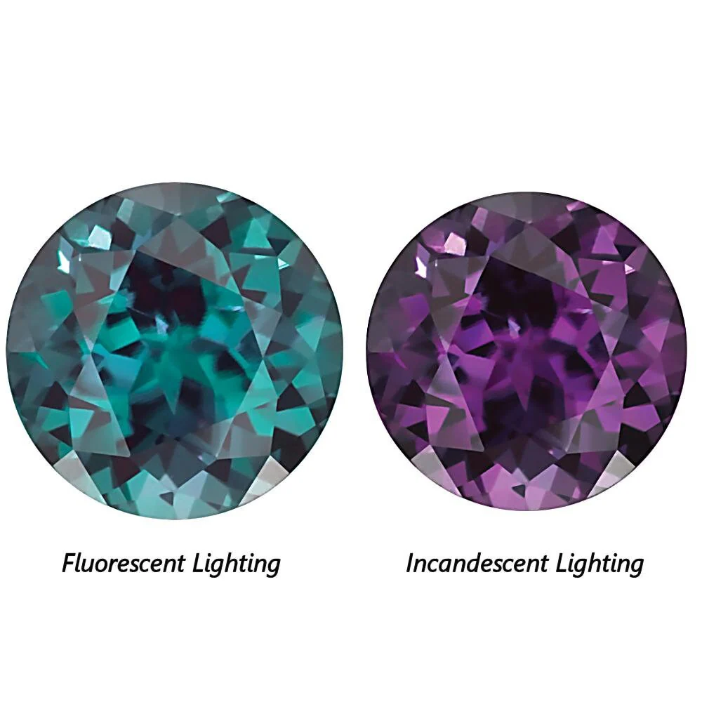 Teardrop Alexandrite Necklace in 14K Rose Gold Vermeil - Image 3