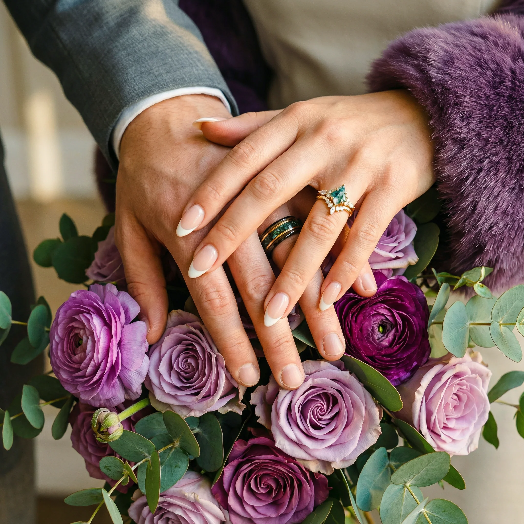 Skye Kite® Green Moss Agate Ring Set in 14K Yellow Gold Vermeil - Image 3