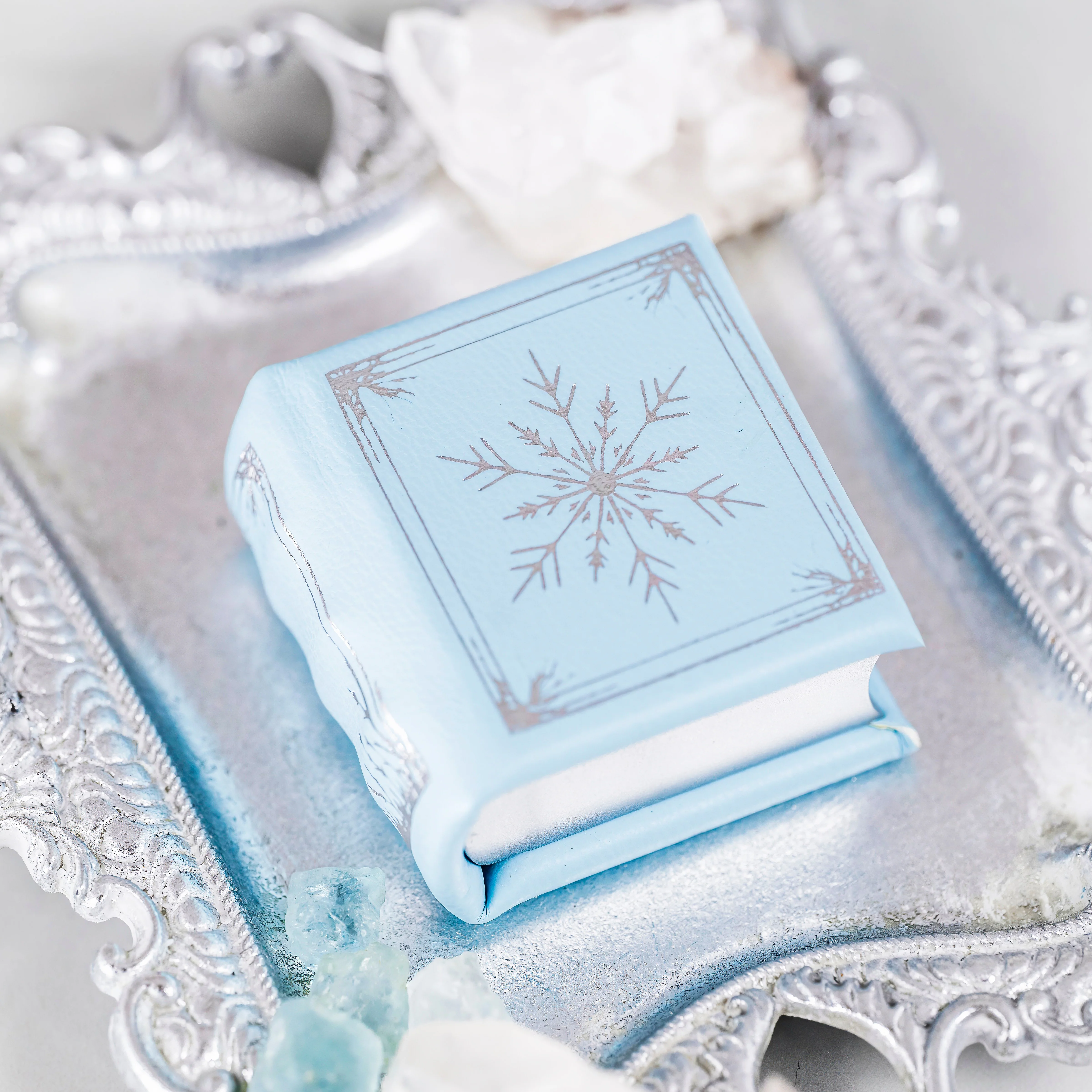 Winter Court Leather Book Ring Box – Glacier Mist Edition (Small) - Image 8